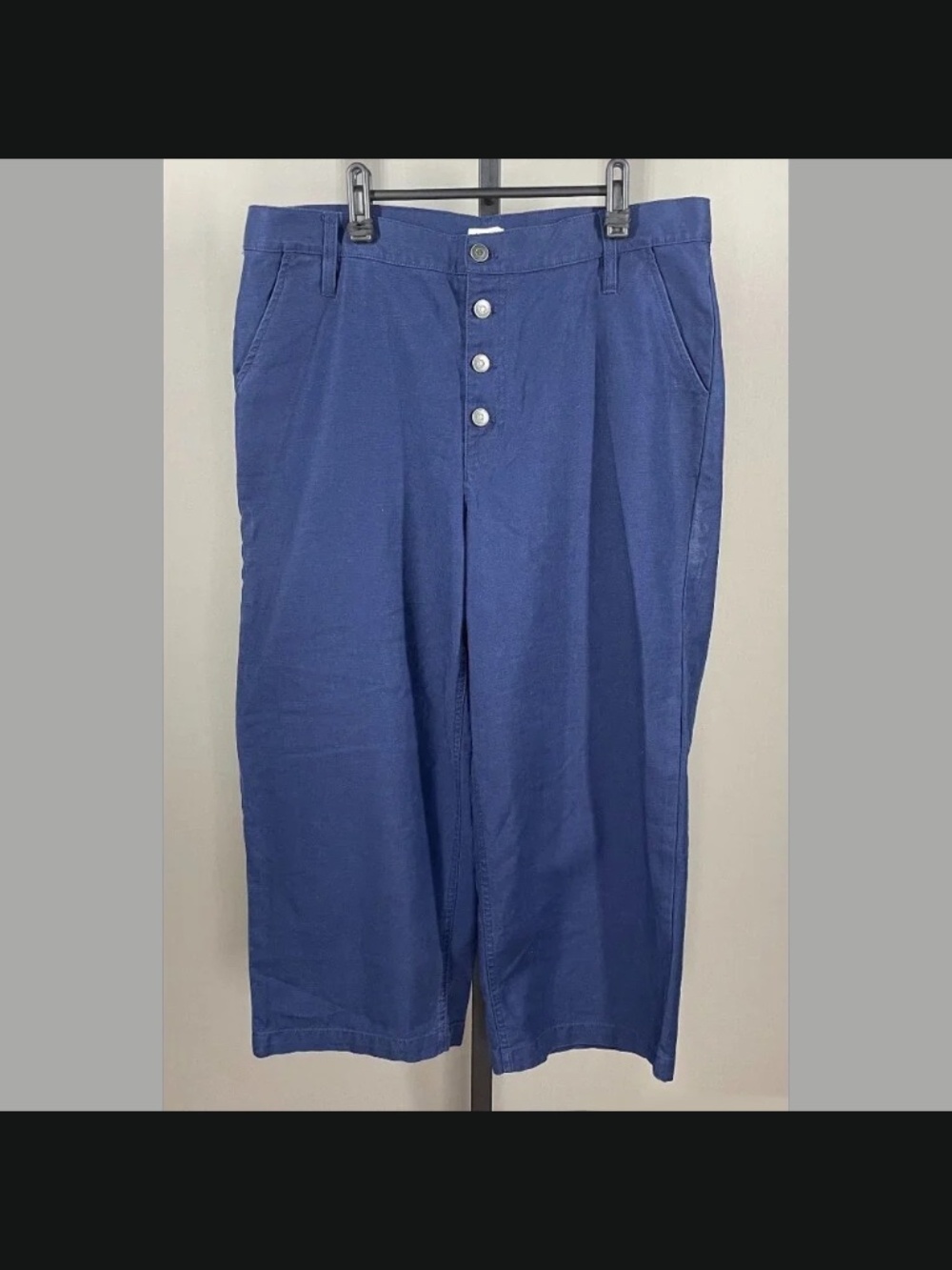 NEW J Crew Pants Womens 31 blue wide leg cropped preppy classic casual